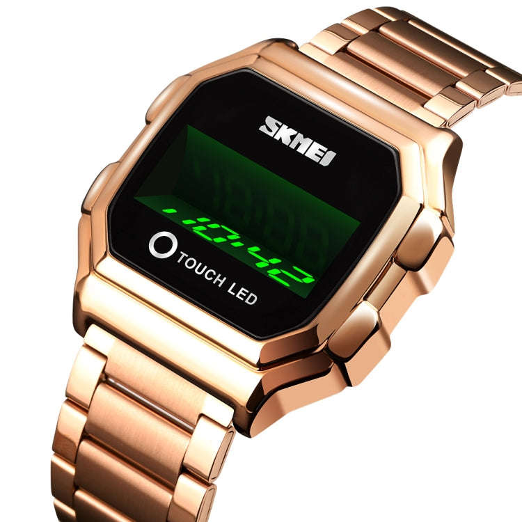 SKMEI 1650 Steel Strap Version LED Digital Display Electronic Watch with Touch Luminous Button, S...