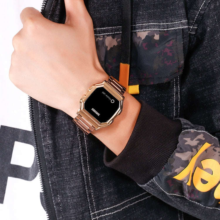 SKMEI 1650 Steel Strap Version LED Digital Display Electronic Watch with Touch Luminous Button, S...