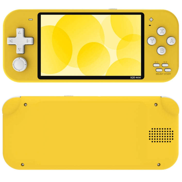 X20 mini Classic Games Handheld Game Console with 4.3 inch Screen & 8GB Memory, X20 mini / Yellow...