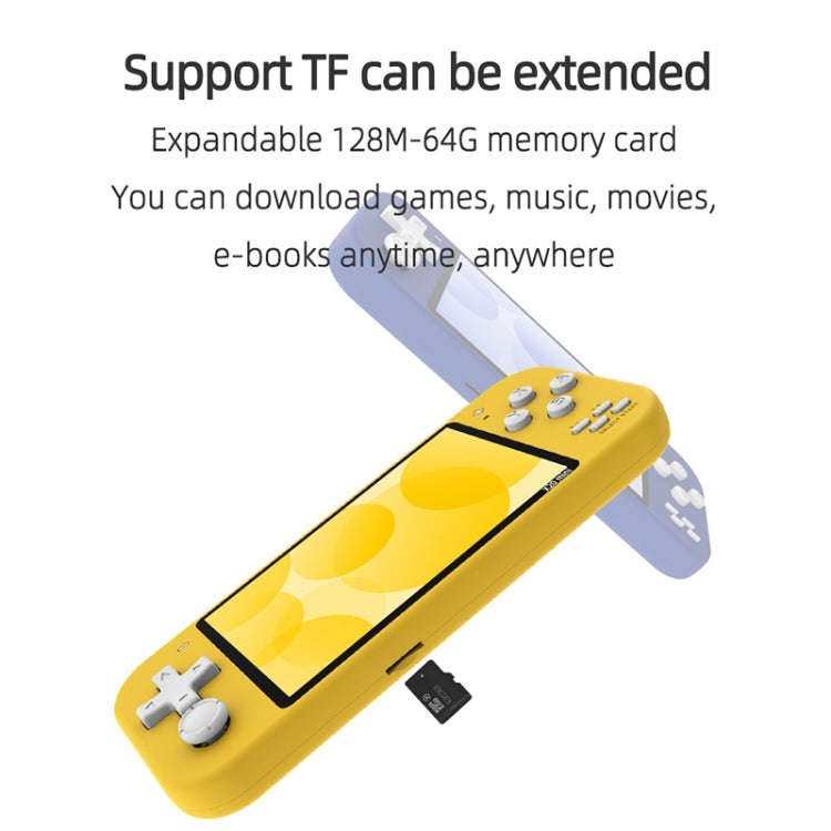 X20 mini Classic Games Handheld Game Console with 4.3 inch Screen & 8GB Memory, X20 mini / Yellow...