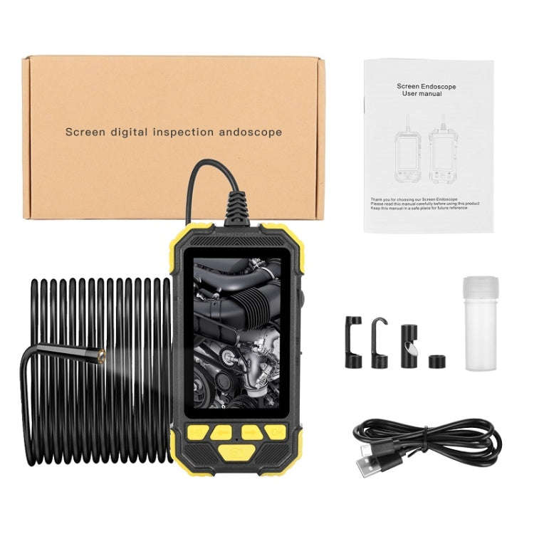 Y19 8mm Dual Lens Hand-held Hard-wire Endoscope with 4.3-inch IPS Color LCD Screen, 2m, 3.5m, 5m,...