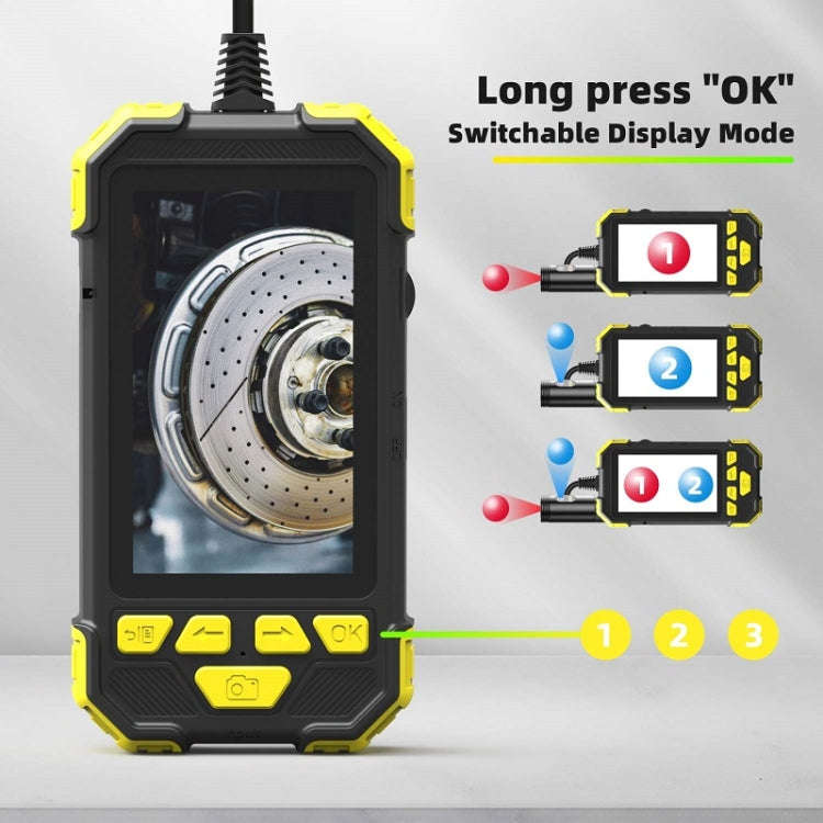 Y19 8mm Dual Lens Hand-held Hard-wire Endoscope with 4.3-inch IPS Color LCD Screen, 2m, 3.5m, 5m,...