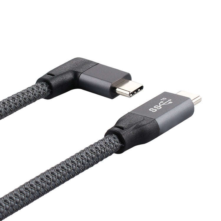 100W USB-C / Type-C Elbow to USB-C / Type-C Male Full-function Data Cable with E-mark, 0.5m, 1m, ...
