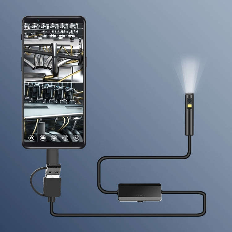 AN100 3 in 1 IP68 Waterproof USB-C / Type-C + Micro USB + USB Dual Cameras Industrial Didital End...