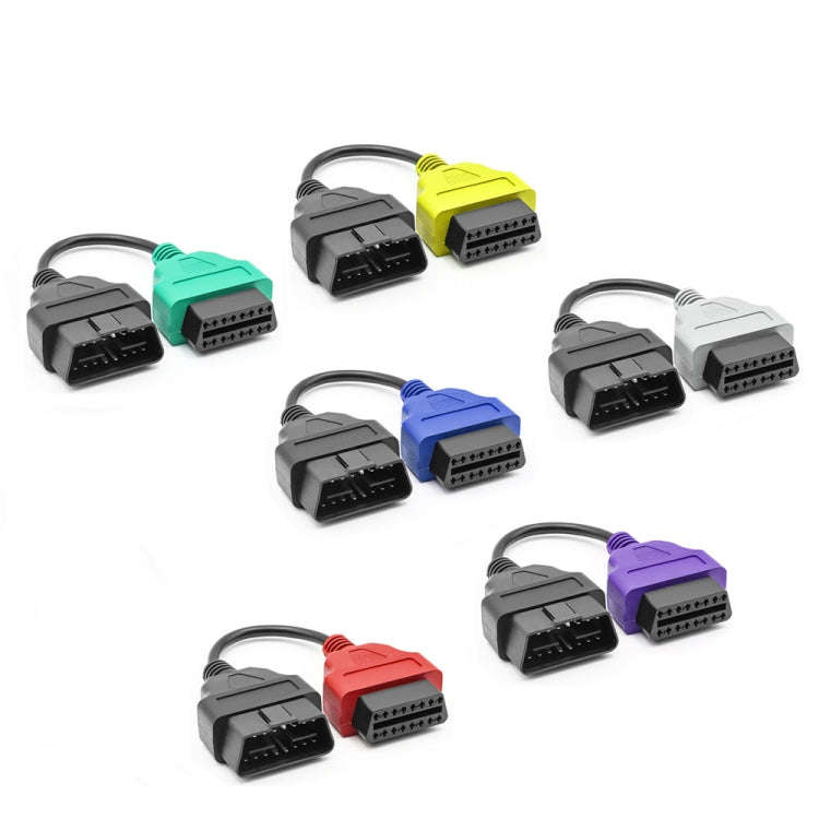 6-color OBD ECU Scan Adapter Cable Bundle for Fiat, 6-color