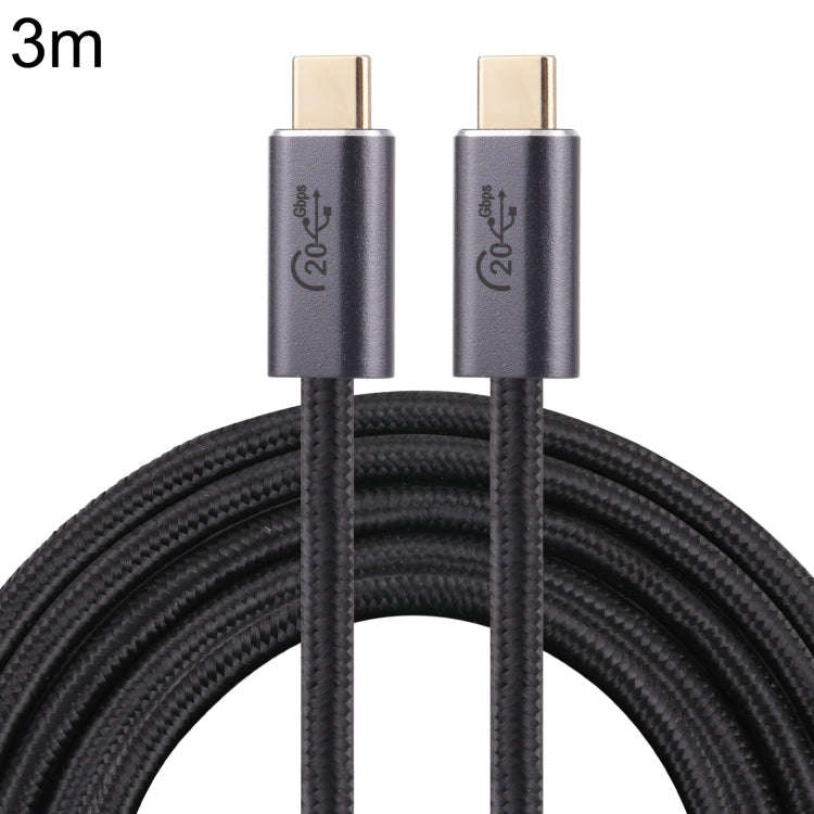 20Gbps USB 3.2 USB-C / Type-C Male to USB-C / Type-C Male Braided Data Cable, 0.5m, 1m, 1.5m, 2m, 3m