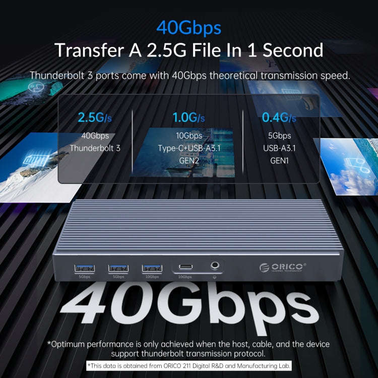 ORICO TB3-S2 Thunderbolt 3 M.2 Dual-bay Docking Station, TB3-S2