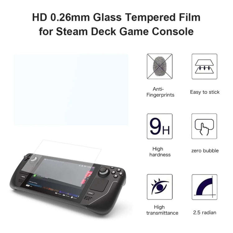 10 PCS 0.26mm 9H 2.5D Tempered Glass Film, For Deck Game Console (20 PCS)