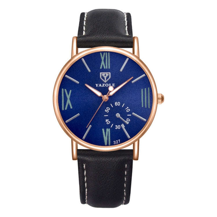 YAZOLE 327 Leather Strap Waterproof Luminous Ladies Watch