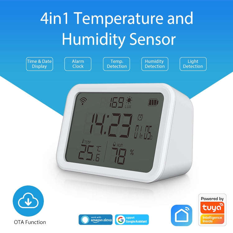 NEO NAS-CW01W WiFi 4 in1 Temperature + Humidity Sensor, CW01W