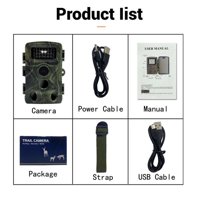 PR3000 2 Inch LCD Screen Infrared Night Vision Wildlife Hunting Trail Camera, PR3000