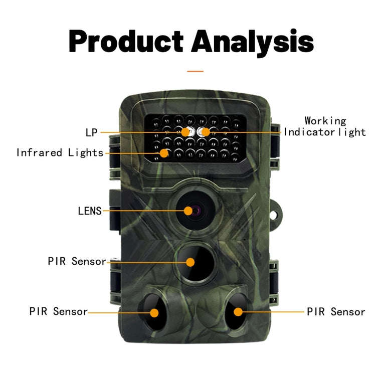 PR3000 2 Inch LCD Screen Infrared Night Vision Wildlife Hunting Trail Camera, PR3000