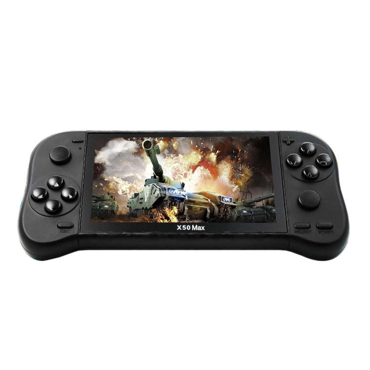 X50 Max 5.1 inch Screen Handheld Game Console for Double Player with 6000+ Games, X50 Max / Black...
