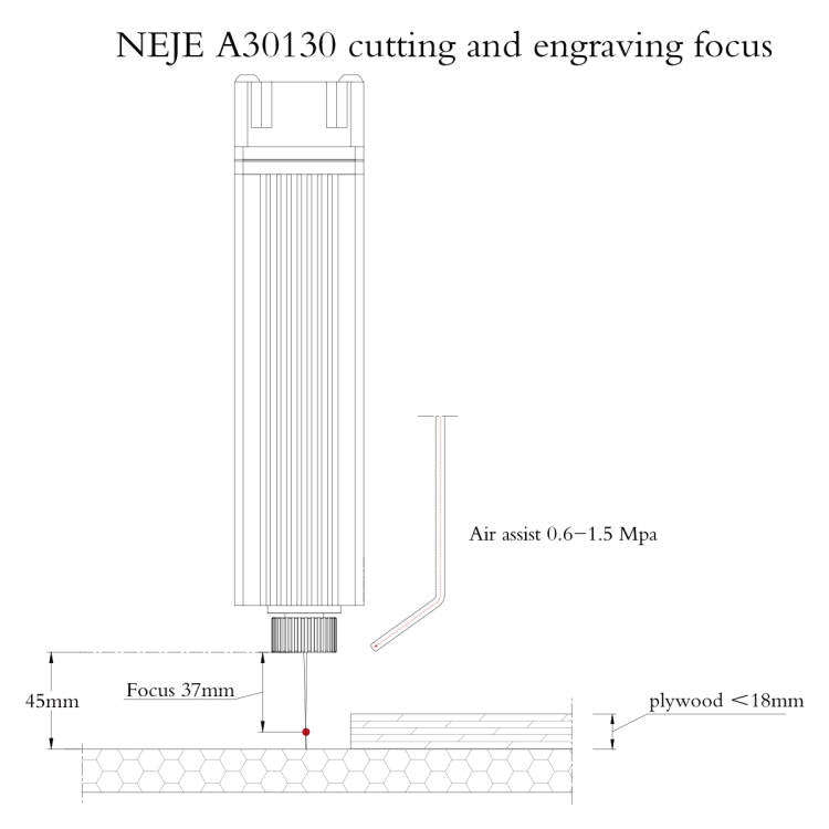 NEJE A30130 7.5W 450nm Laser Engraver Module Kits, A30130