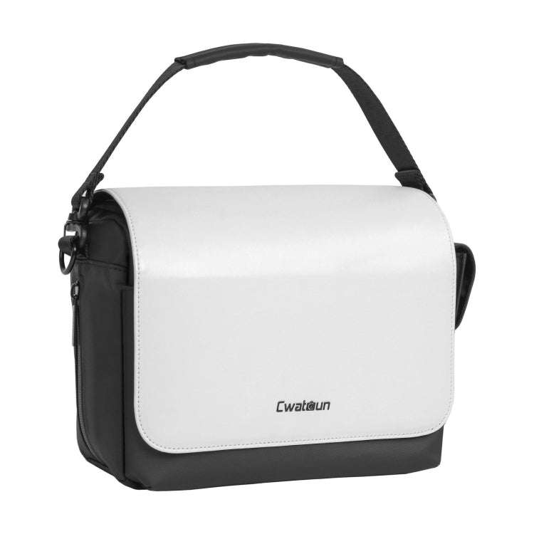 CADeN D73 Camera Sling Bag Water-resistant Shockproof Camera Handbag, 23.5 x 14 x 19cm Black Whit...