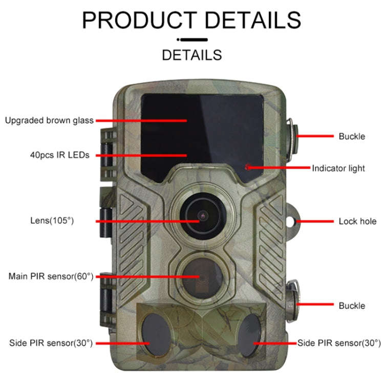 H881 21 Mega Pixels 2.4 inch TFT Screen Hunting Trail Camera, H881