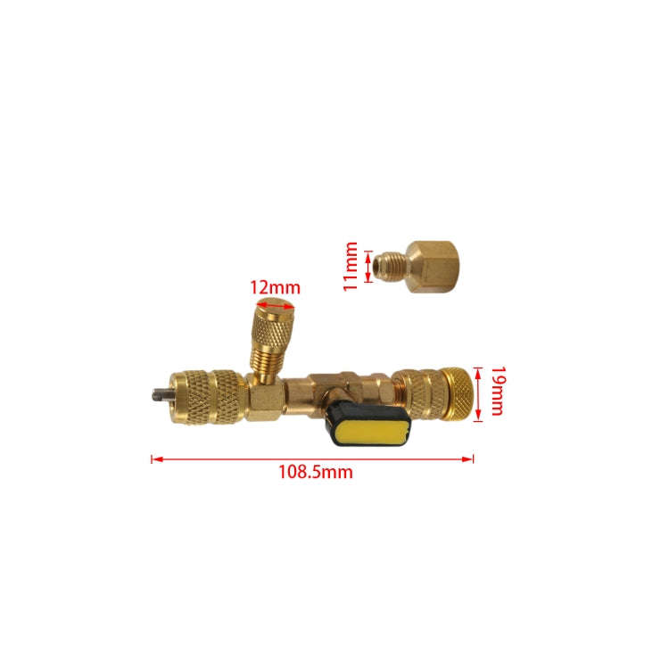 A6414 Car Valve Core Loading and Unloading Tool Wrench Refrigeration Tool, A6414