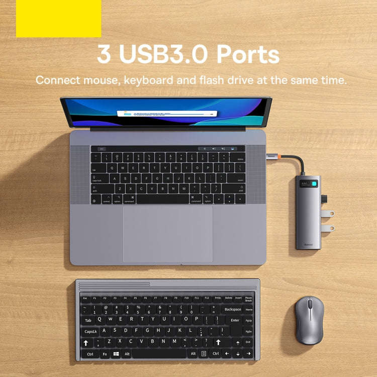 Baseus StarJoy Multifunctional 8-Port USB-C / Type-C HUB Adapter, WKWG080113