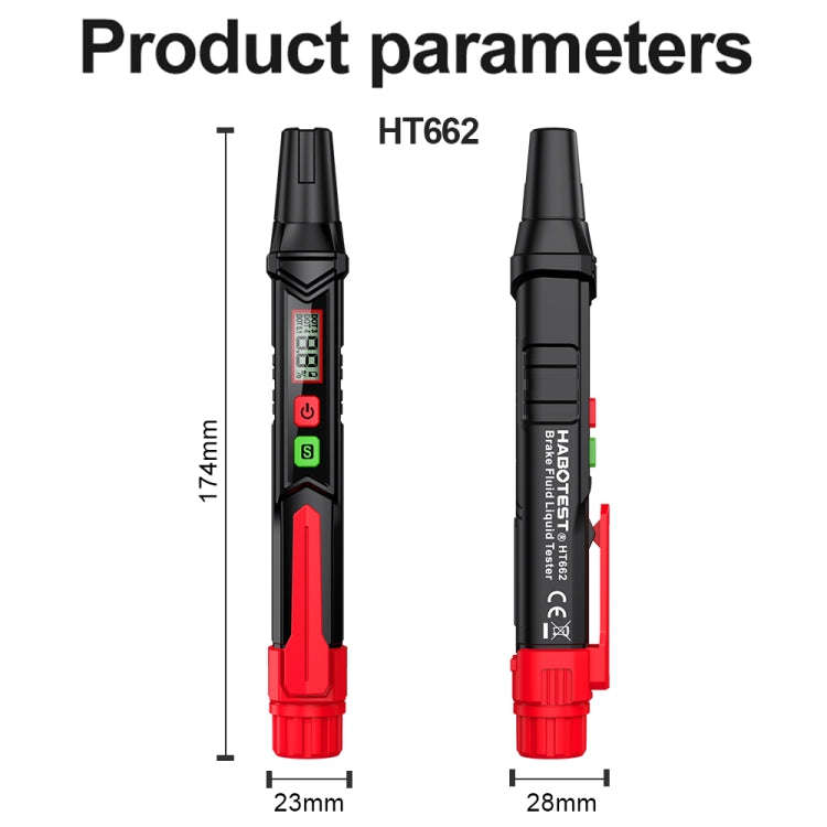 HABOTEST HT662 Car Motorcycle Brake Fluid Test Pen, HT662