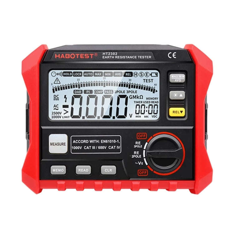 HABOTEST HT2302 Multifunctional Digital Display Grounding Resistance Tester, HT2302