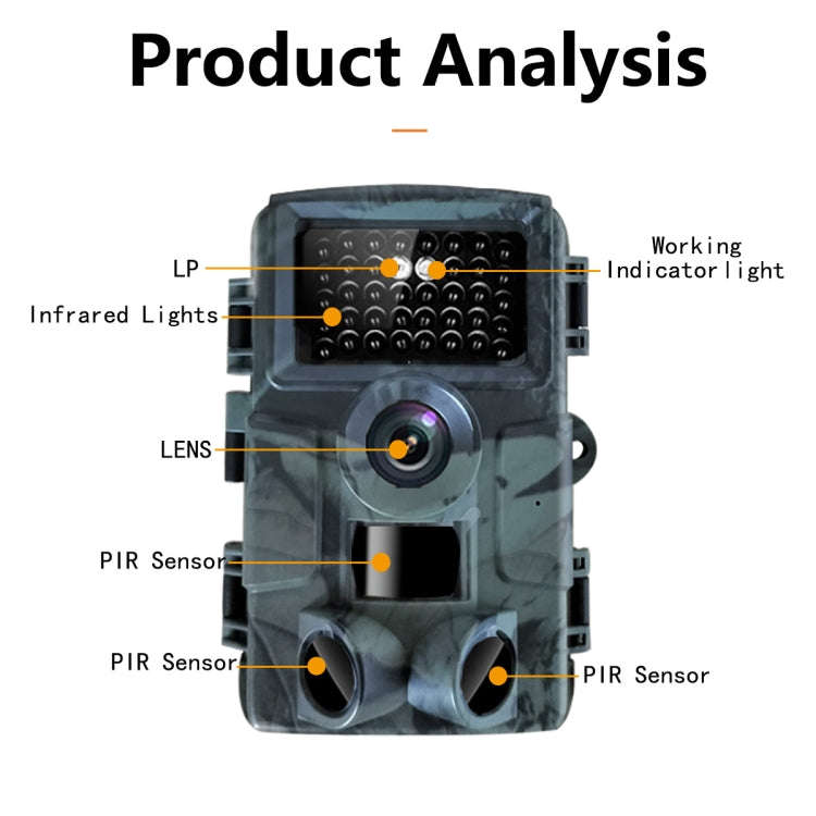 PR4000 2 inch LCD Screen 4K Infrared Night Vision Wild Animal Hunting Tracking Camera, PR4000