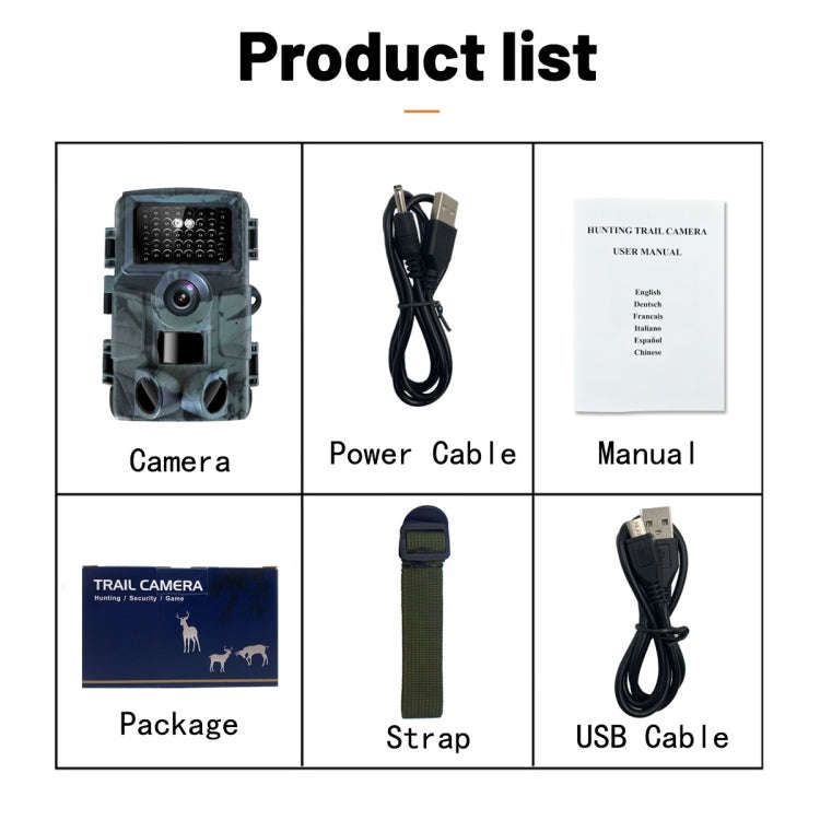 PR4000 2 inch LCD Screen 4K Infrared Night Vision Wild Animal Hunting Tracking Camera, PR4000