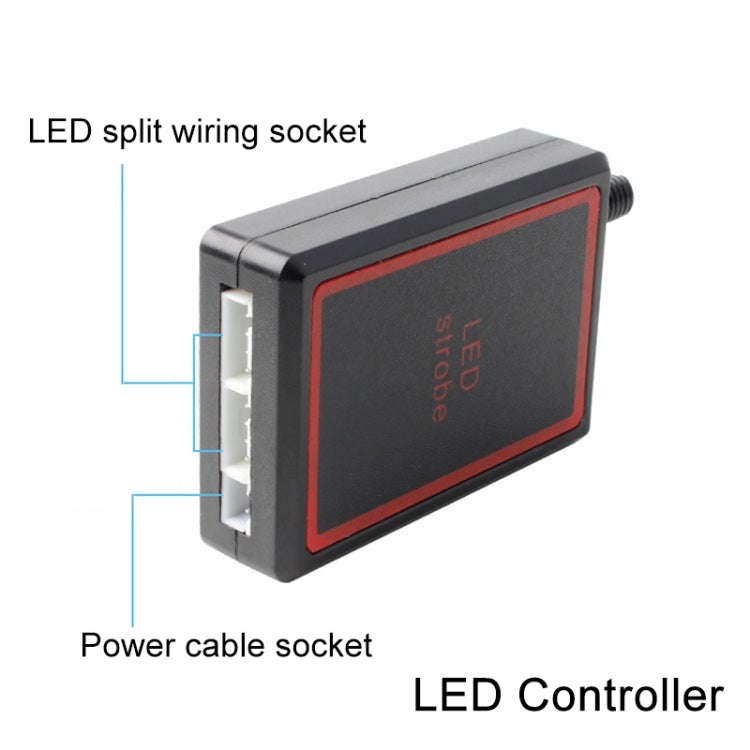 4 in 1 Car 12LEDs Grille Flash Lights Warning Lights with Wireless Remote Control, Red, Red White...