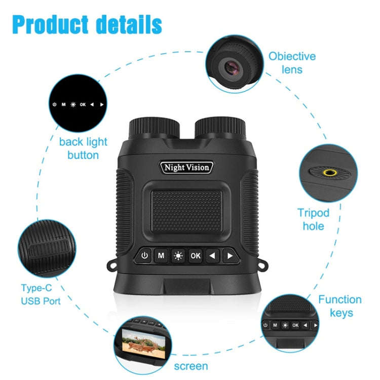 DT29 3 inch IPS Screen Binoculars Digital Binoculars Night Vision, DT29 (Black), DT29 (Green)