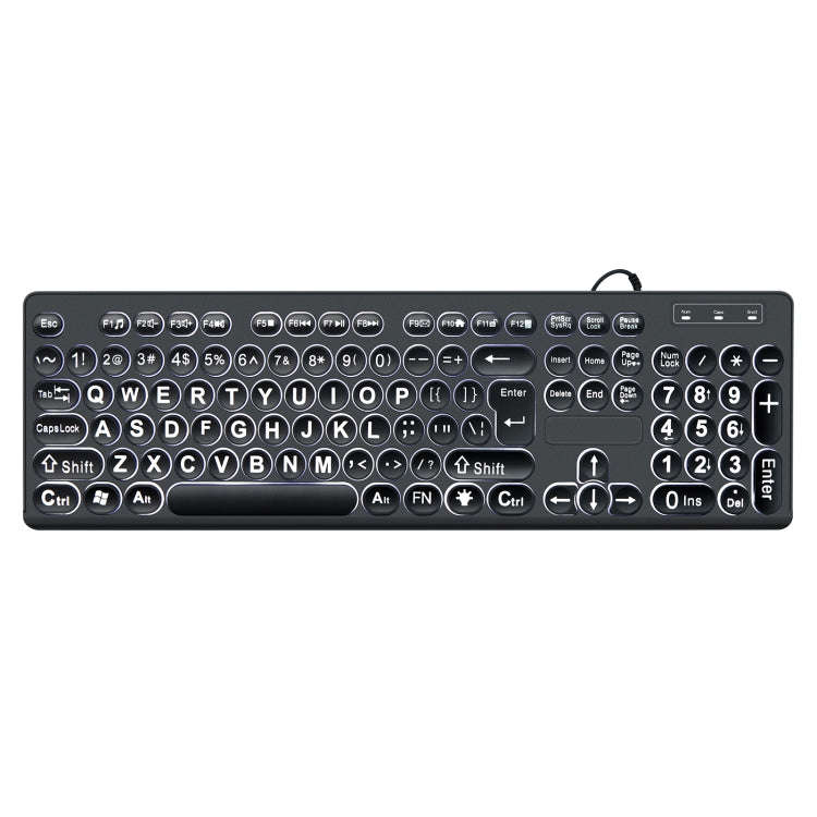 MC-K315 104 Keys Large Characters Blacklit Wired Keyboard, MC-K315