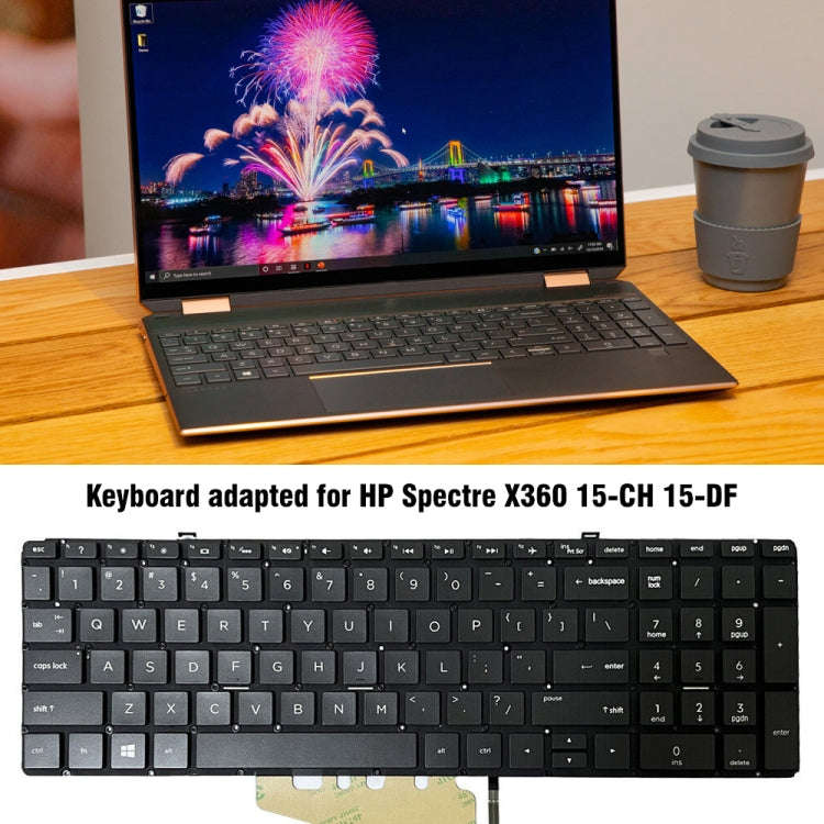 US Version Laptop Backlight Keyboard, For HP Spectre X360 15-CH, For HP 15-DA / 15-DB, For HP Pro...