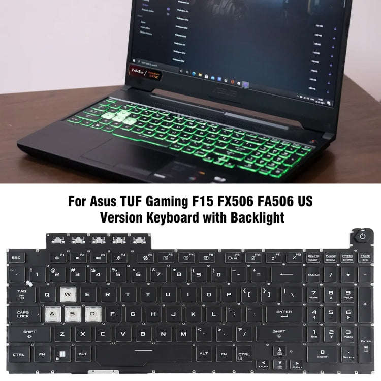 US Version Backlight Laptop Keyboard, For Asus TUF Gaming F15 FX506 FA506