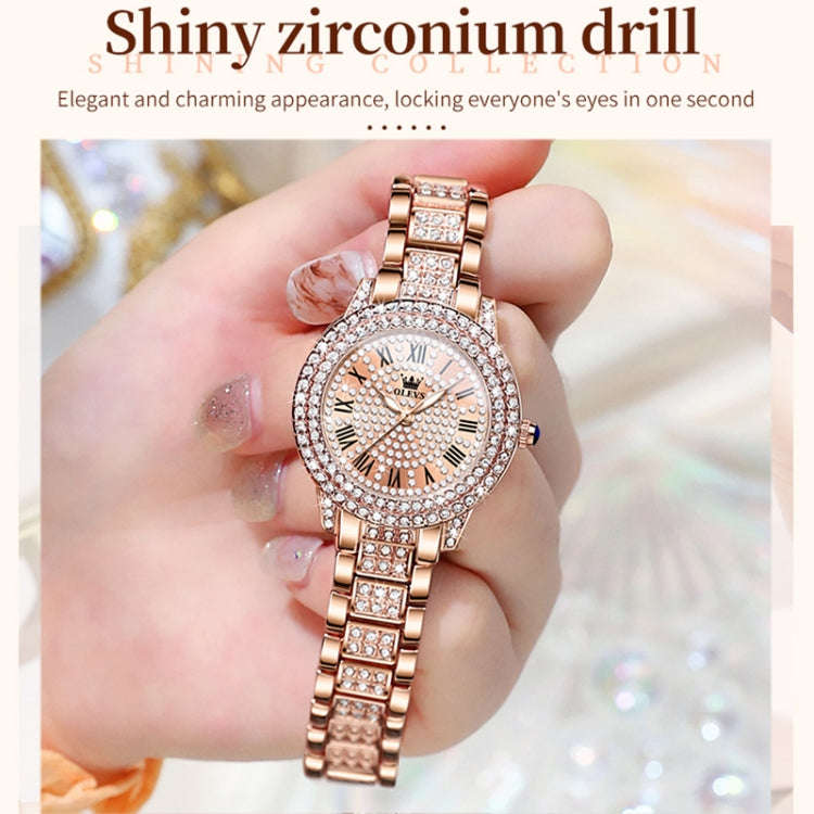 OLEVS 9943 Women Diamond Waterproof Quartz Watch