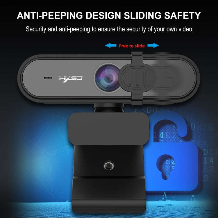 HXSJ S6 HD 1080P 95 Degree Wide-angle High-definition Computer Camera with Microphone