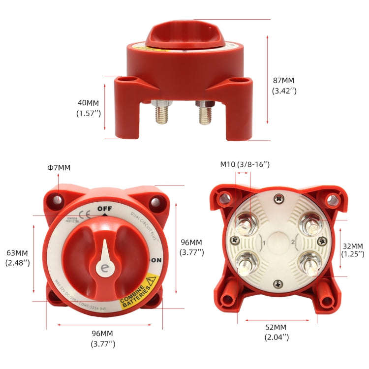 CP-0084-02 5511E Car / Yacht High Current Knob Switch, CP-0084-02