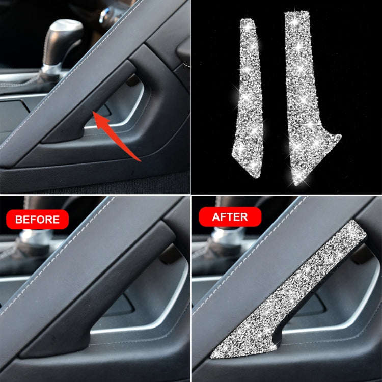 For Chevrolet Corvette C7 2014-2019 Car Center Arm Rest Diamond Decorative Sticker, Left Drive, C...