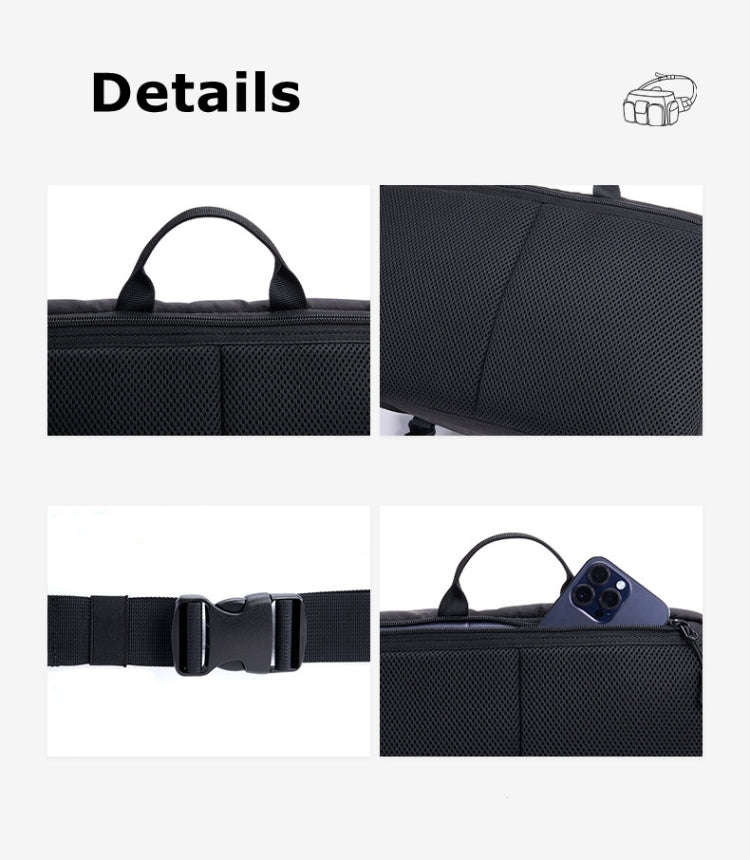 Cwatcun D96 Waist Camera Bag Sling Shoulder Camera Bag, 29.5 x 17.5 x 18cm