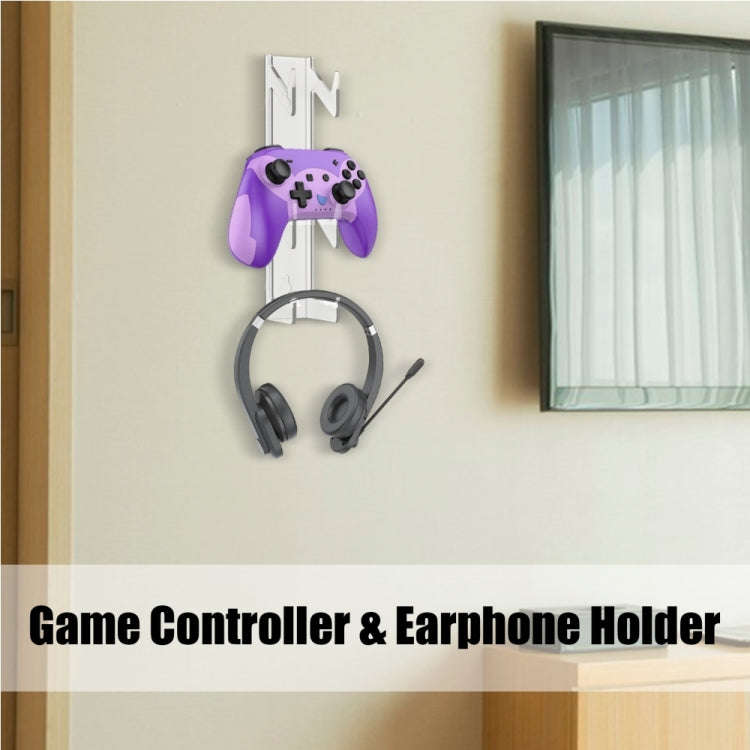 2pcs YX072 Acrylic Game Controller and Headphone Wall Mount, YX072