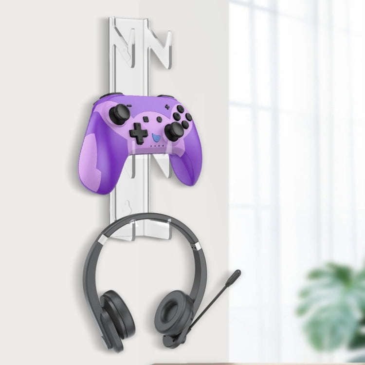 2pcs YX072 Acrylic Game Controller and Headphone Wall Mount, YX072