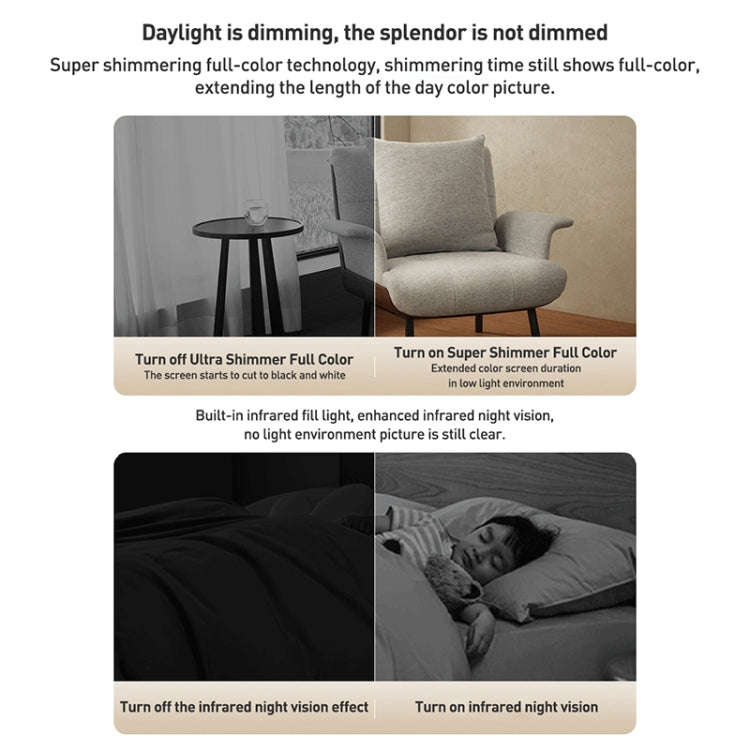 Original Xiaomi Smart Camera 3 Pro PTZ 360 Degree Panorama 350W Pixels Two-Way Voice Call, US Plu...