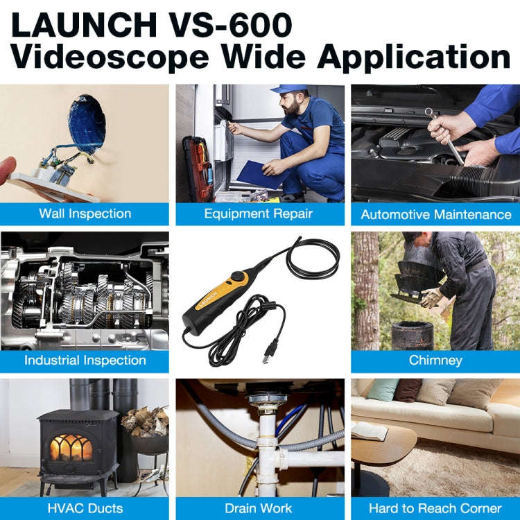 LAUNCH VSP-600 For X431 Pro3S+ / V / V+ / PAD-V USB HD Endoscope Car Repair Tool, VSP-600