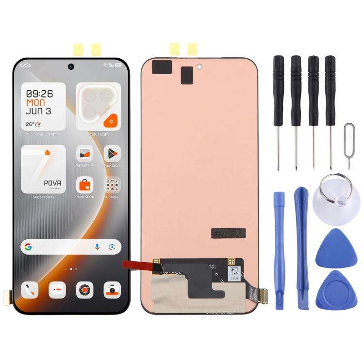 Original LCD Screen with Digitizer Full Assembly, For Tecno Pova Curve 2 5G LK7K, For Tecno Camon...