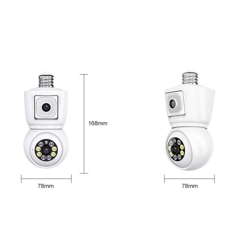 ESCAM QF202 E27 2x2MP Dual Lens Motion Detection Waterproof WiFi IP Two Way Audio Night Vision Ca...