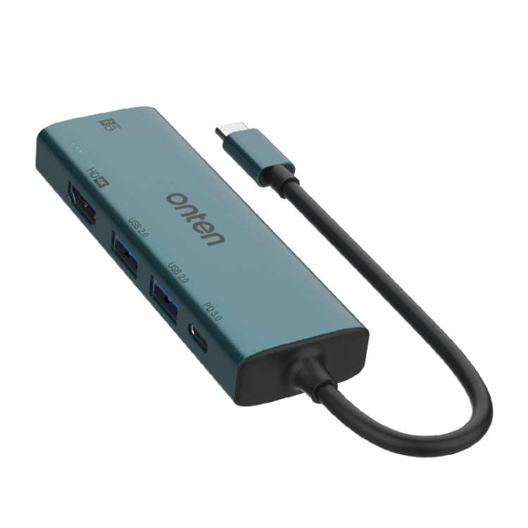 Onten UC126 5 in 1 USB-C / Type-C to Dual HDM I+ USB2.0 + PD3.0 Multi-function HUB Docking Statio...