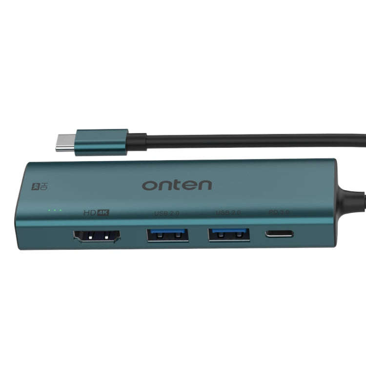 Onten UC126 5 in 1 USB-C / Type-C to Dual HDM I+ USB2.0 + PD3.0 Multi-function HUB Docking Statio...