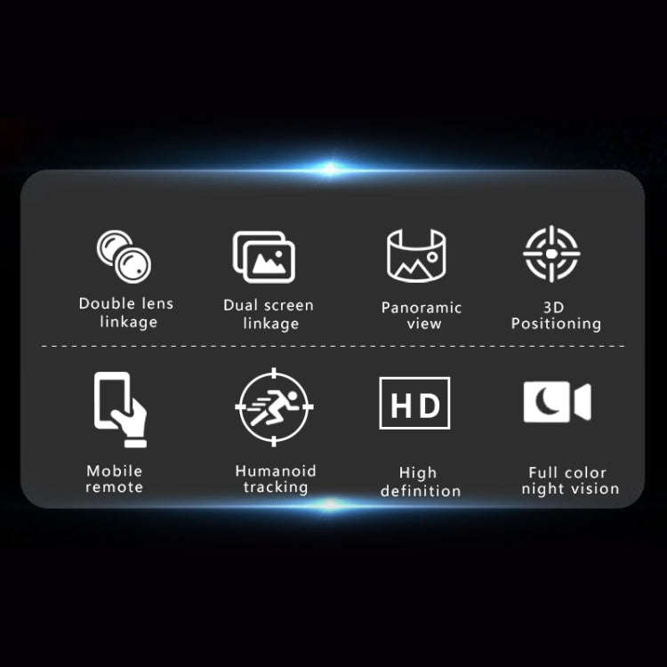 Q821 4MP Binocular Zoom Dual Light Source Outdoor IP67 Waterproof WiFi Camera, Q821