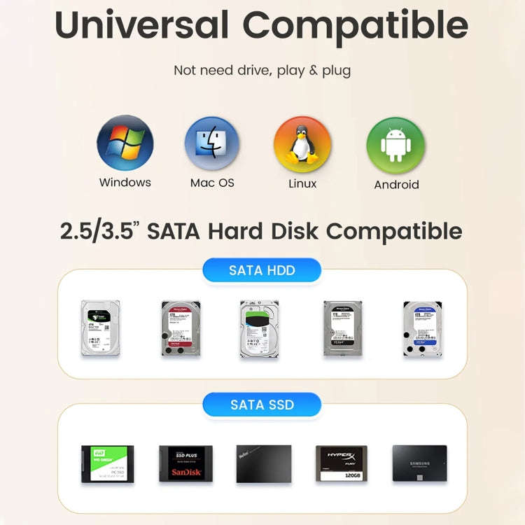 ORICO DD18C3 Single Bay 2.5 & 3.5 inch SATA Drive Docking Station, AU Plug, EU Plug, UK Plug, US ...