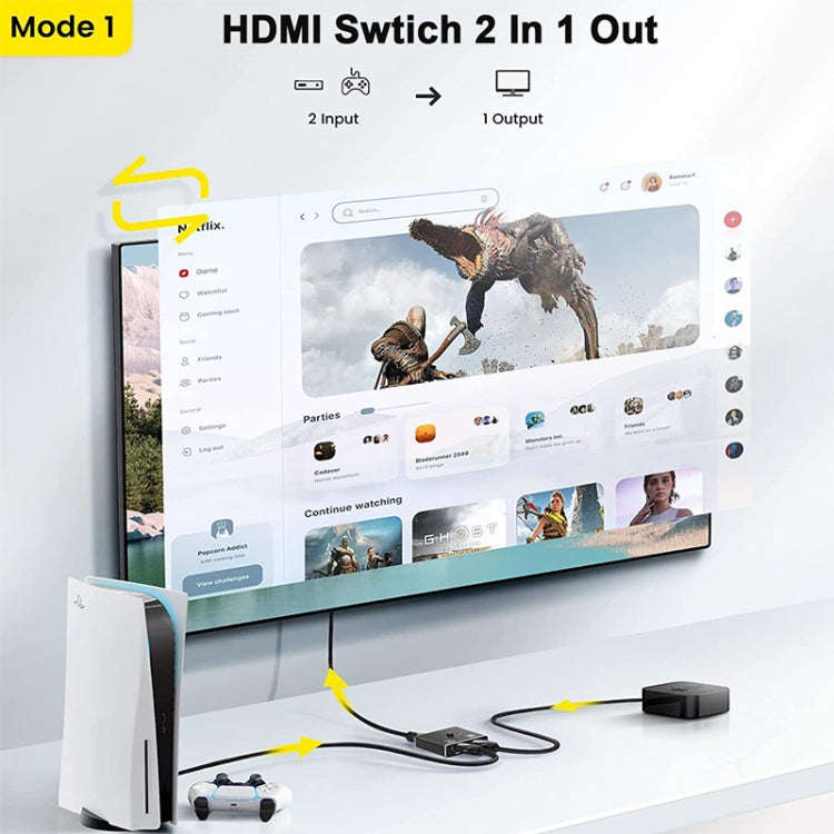 OZ 8K 60Hz 2 in 1 Out Two Ways HDMI Switcher, 8K 60Hz