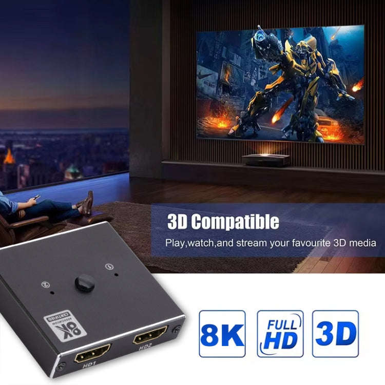 OZ 8K 60Hz 2 in 1 Out Two Ways HDMI Switcher, 8K 60Hz