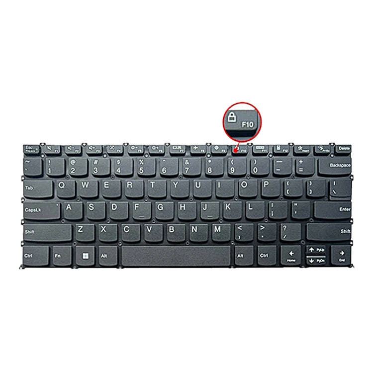 US Version Laptop Backlight Keyboard, F10 Key with Lock Icon, For Lenovo IdeaPad 5 / Yoga Slim 7 ...