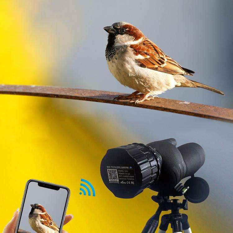 V12 2K WiFi HD Telescope Eyepiece Outdoor Portable Mirror Camera, V12